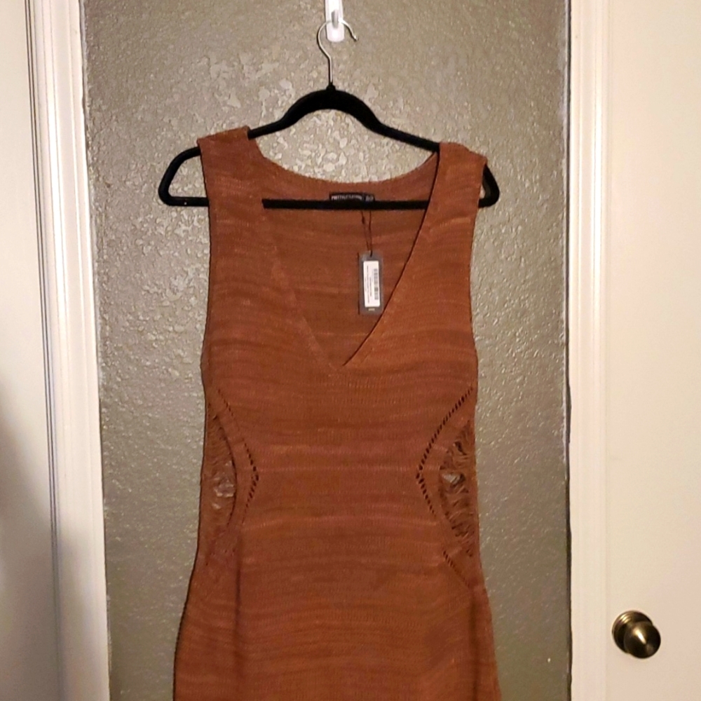 Prettylittlething crochet dress NWT